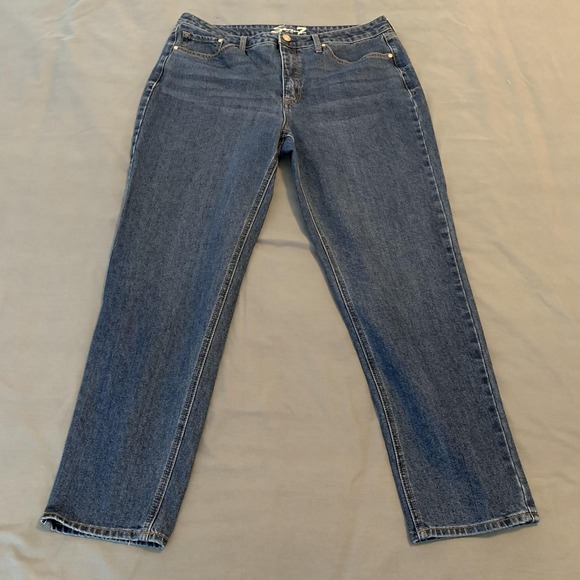 Seven7 Denim - Seven7 Jeans Womens 14 Blue Slim Straight Leg Stretch Denim Classic Casual Pants